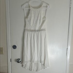 BCX White High Low Lace Dress